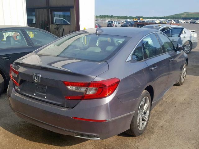 1HGCV1F56JA062037 - 2018 HONDA ACCORD EXL GRAY photo 4