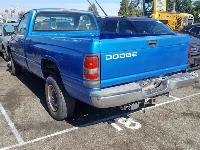 3B7KC26Z01M543994 - 2001 DODGE RAM 2500 BLUE photo 3