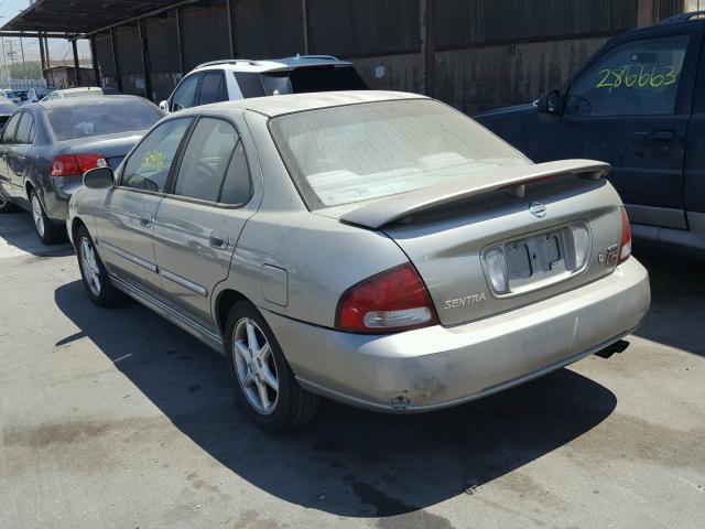 3N1AB51D02L702311 - 2002 NISSAN SENTRA SE- BEIGE photo 3