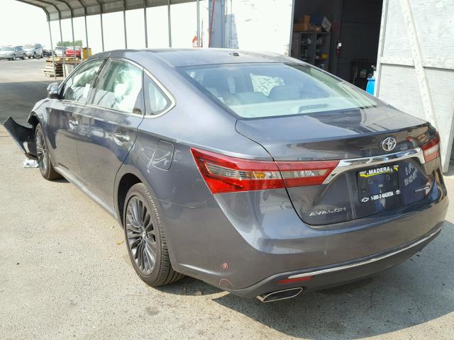 4T1BK1EB4JU287013 - 2018 TOYOTA AVALON XLE CHARCOAL photo 3