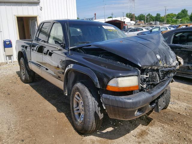 1D7HG38N63S120447 - 2003 DODGE DAKOTA QUA BLACK photo 1