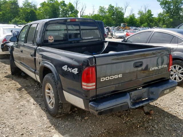 1D7HG38N63S120447 - 2003 DODGE DAKOTA QUA BLACK photo 3