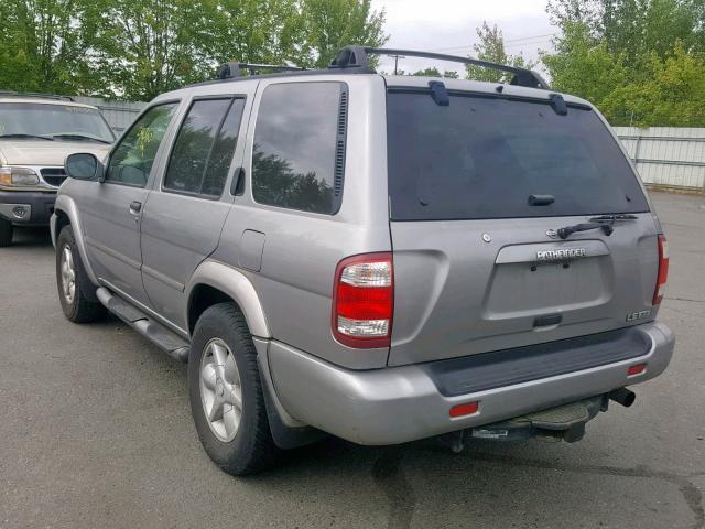 JN8DR09Y51W580056 - 2001 NISSAN PATHFINDER SILVER photo 3