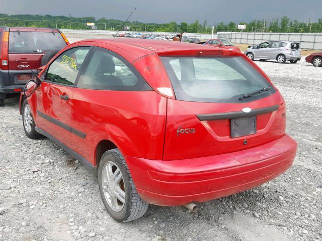 3FAFP31332R223058 - 2002 FORD FOCUS ZX3 RED photo 3