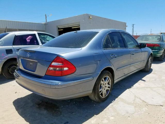 WDBUF65J23A290825 - 2003 MERCEDES-BENZ E 320 BLUE photo 4