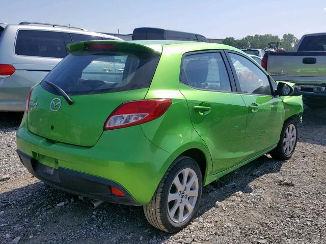 JM1DE1LY6D0164871 - 2013 MAZDA MAZDA2 GREEN photo 4