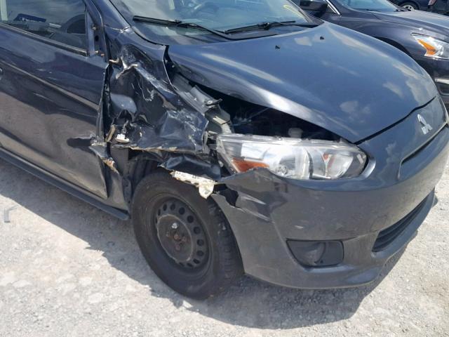 ML32A3HJ9FH014139 - 2015 MITSUBISHI MIRAGE DE GRAY photo 9