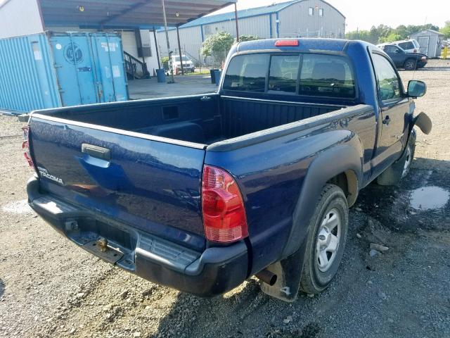 5TEPX42N47Z367908 - 2007 TOYOTA TACOMA BLUE photo 4