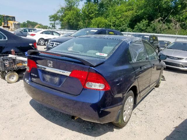 2HGFA1F37AH569487 - 2010 HONDA CIVIC VP BLUE photo 4