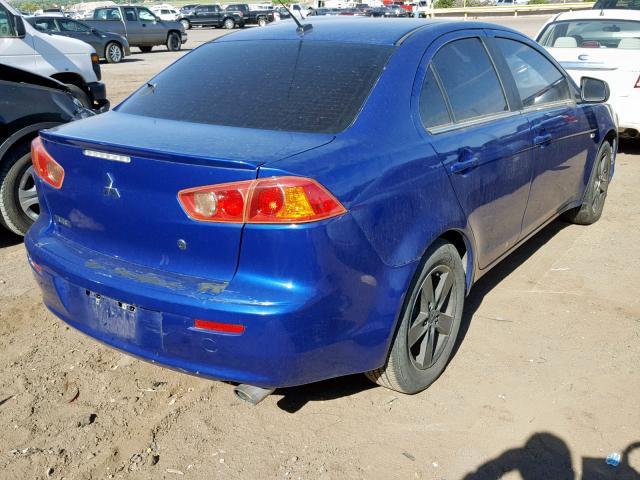 JA3AU26U28U042350 - 2008 MITSUBISHI LANCER ES BLUE photo 4