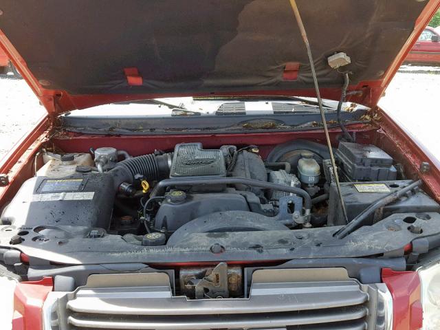 1GKDT13S522296785 - 2002 GMC ENVOY RED photo 7