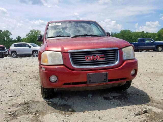 1GKDT13S522296785 - 2002 GMC ENVOY RED photo 9