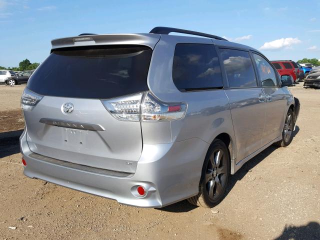 5TDXK3DC8FS630112 - 2015 TOYOTA SIENNA SPO SILVER photo 4