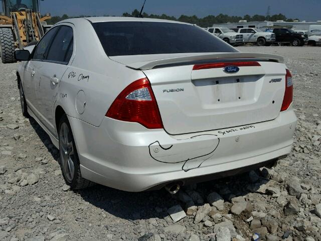 3FAHP0KCXBR233897 - 2011 FORD FUSION SPO WHITE photo 3