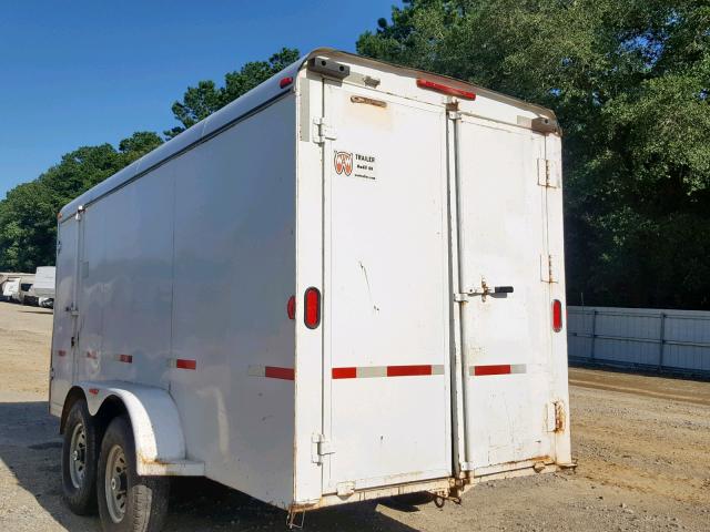 11W3C1624CW308035 - 2012 CARGO TRAILER WHITE photo 3