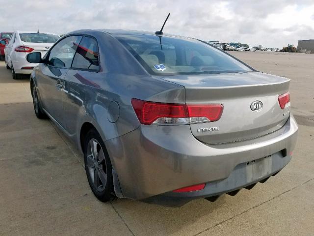 KNAFU6A23A5183784 - 2010 KIA FORTE EX GRAY photo 3