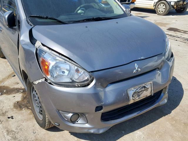 ML32A3HJ8FH047679 - 2015 MITSUBISHI MIRAGE DE GRAY photo 9