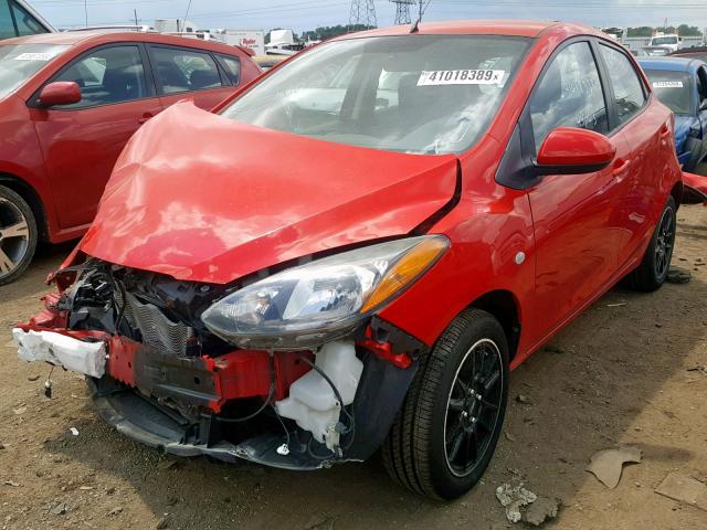 JM1DE1KY4D0167513 - 2013 MAZDA MAZDA2 RED photo 2