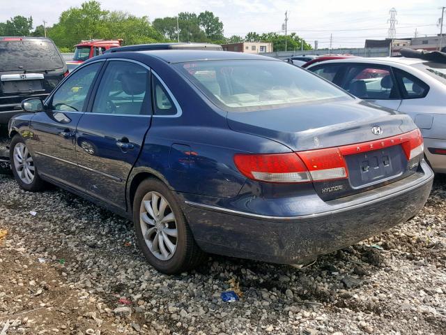 KMHFC46F16A044947 - 2006 HYUNDAI AZERA SE BLUE photo 3