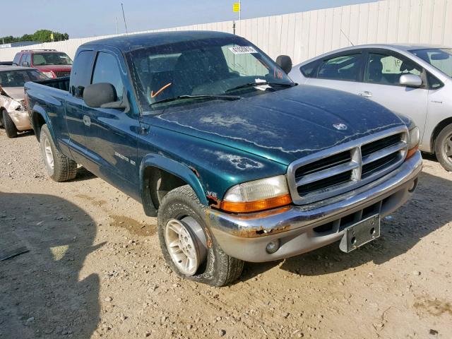 1B7GG22Y8WS587053 - 1998 DODGE DAKOTA GREEN photo 1