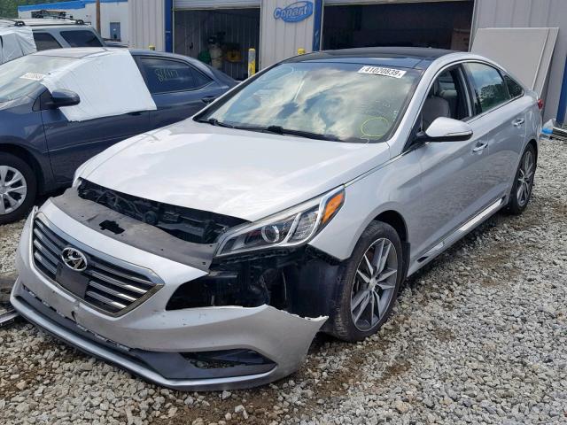 5NPE34AB7FH066478 - 2015 HYUNDAI SONATA SPO SILVER photo 2