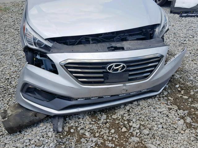 5NPE34AB7FH066478 - 2015 HYUNDAI SONATA SPO SILVER photo 9