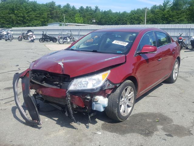 1G4GC5EG2AF310072 - 2010 BUICK LACROSSE C RED photo 2