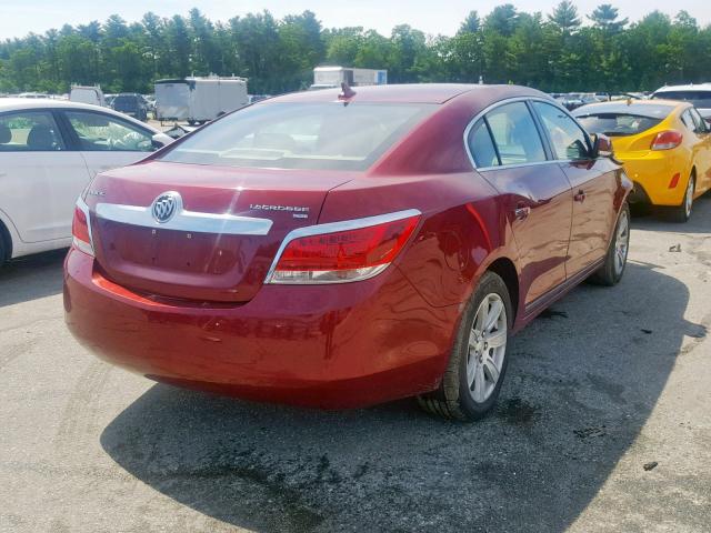 1G4GC5EG2AF310072 - 2010 BUICK LACROSSE C RED photo 4