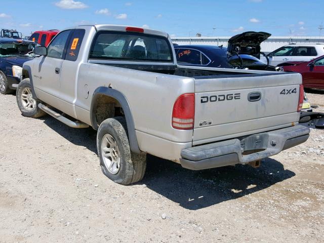 1B7GG12X62S562468 - 2002 DODGE DAKOTA BAS SILVER photo 3