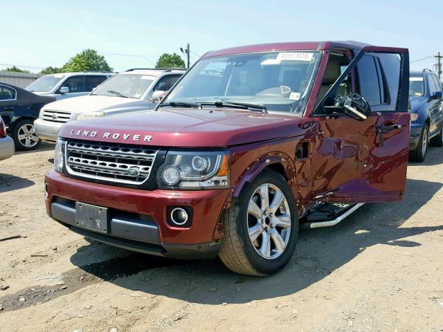 SALAG2V6XFA749974 - 2015 LAND ROVER LR4 HSE RED photo 2