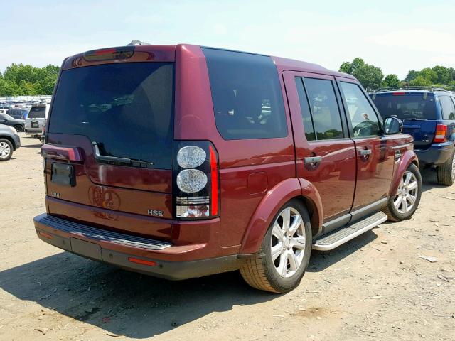 SALAG2V6XFA749974 - 2015 LAND ROVER LR4 HSE RED photo 4