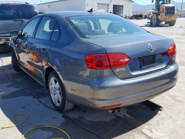 3VWLL7AJ7CM328115 - 2012 VOLKSWAGEN JETTA TDI GRAY photo 3