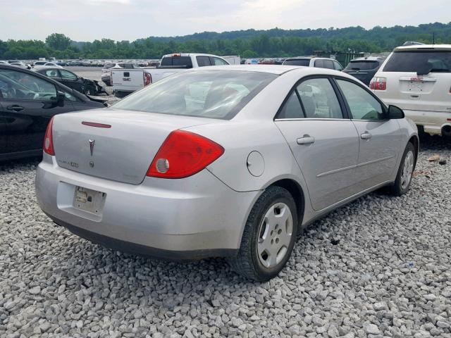 1G2ZF58B474126197 - 2007 PONTIAC G6 VALUE L SILVER photo 4