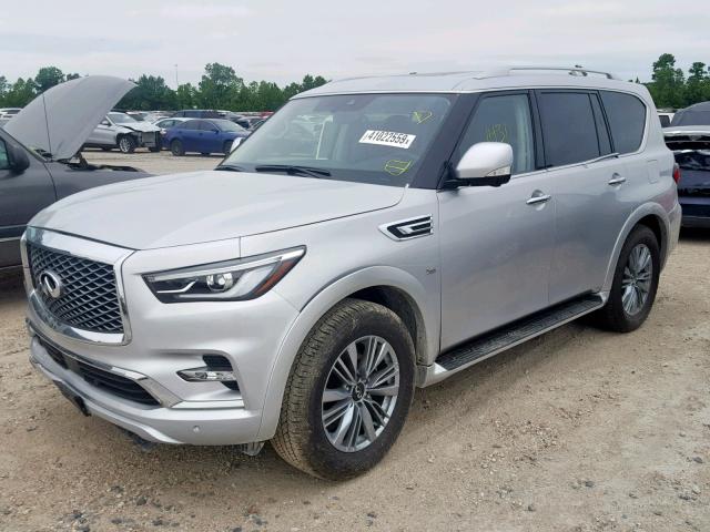 JN8AZ2NF5K9685375 - 2019 INFINITI QX80 LUXE SILVER photo 2