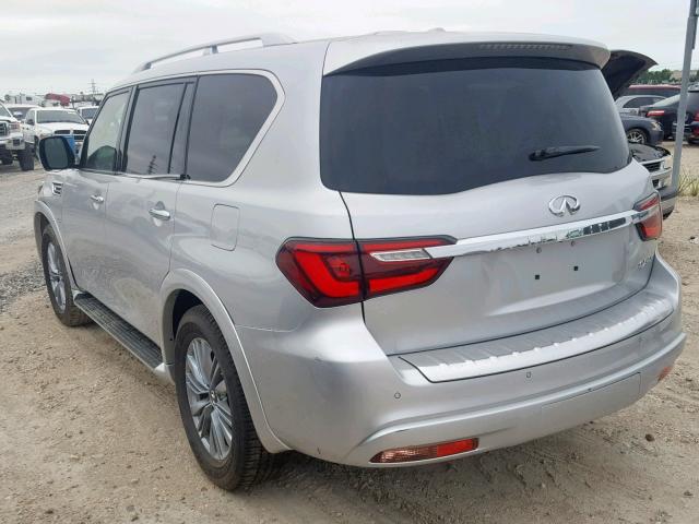 JN8AZ2NF5K9685375 - 2019 INFINITI QX80 LUXE SILVER photo 3