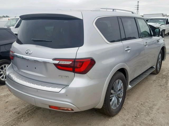 JN8AZ2NF5K9685375 - 2019 INFINITI QX80 LUXE SILVER photo 4