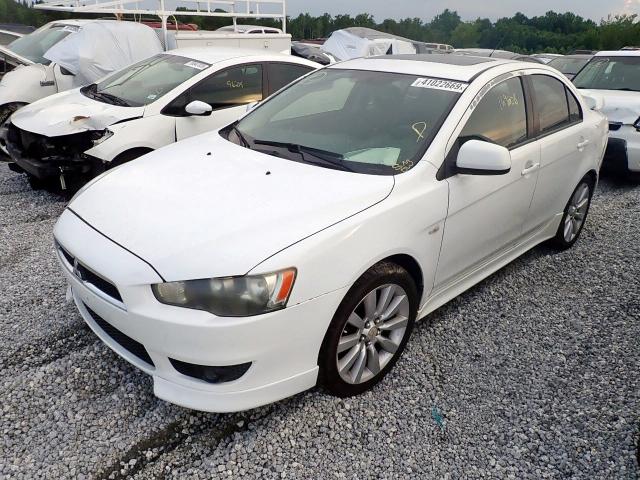 JA3AU86U38U002992 - 2008 MITSUBISHI LANCER GTS WHITE photo 2