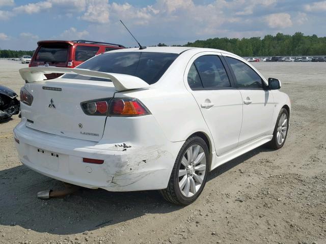 JA3AU86U38U002992 - 2008 MITSUBISHI LANCER GTS WHITE photo 4