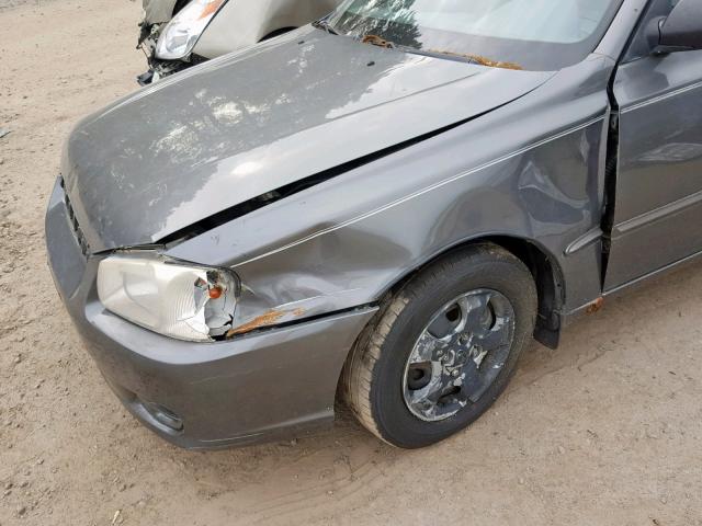 KMHCG45C42U374637 - 2002 HYUNDAI ACCENT GL GRAY photo 9