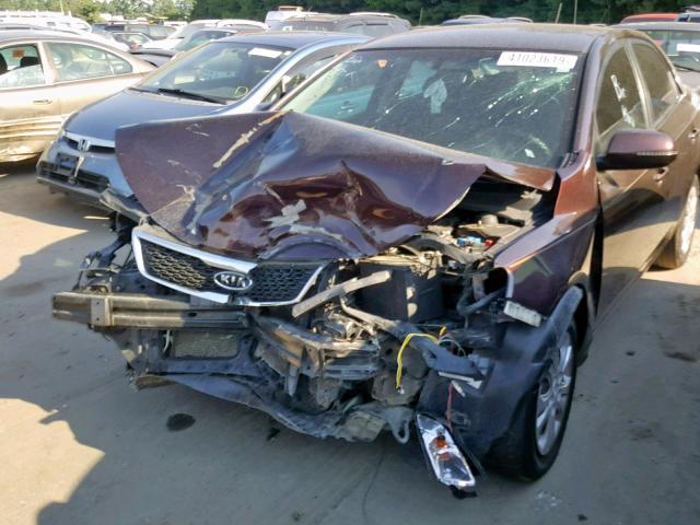 KNAFU4A29B5325173 - 2011 KIA FORTE EX MAROON photo 2