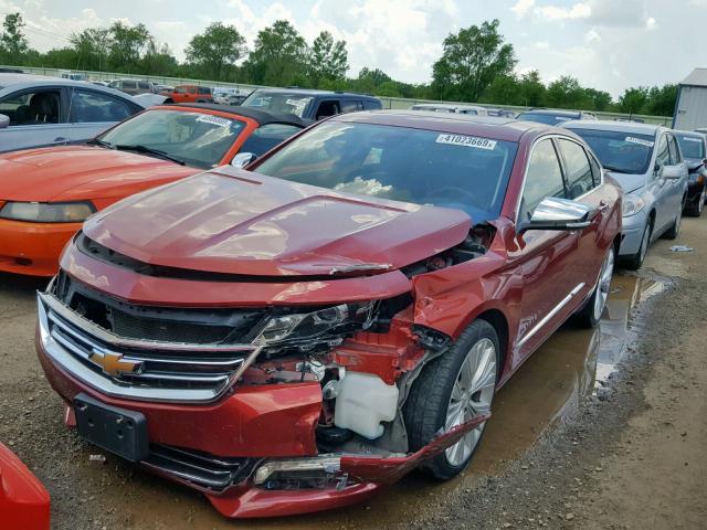 2G1165S35F9150524 - 2015 CHEVROLET IMPALA LTZ RED photo 2