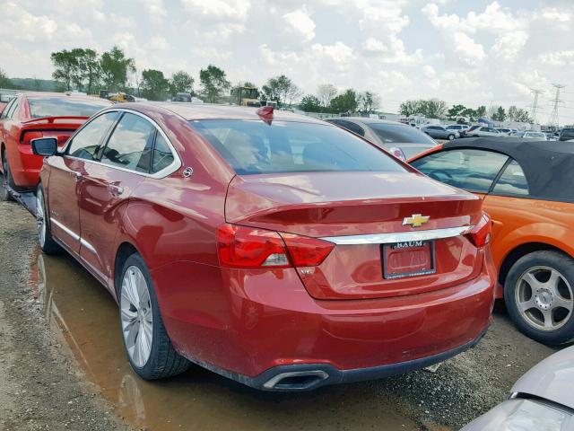 2G1165S35F9150524 - 2015 CHEVROLET IMPALA LTZ RED photo 3