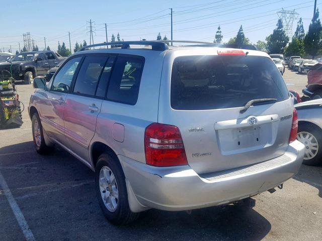 JTEHF21A120049307 - 2002 TOYOTA HIGHLANDER SILVER photo 3