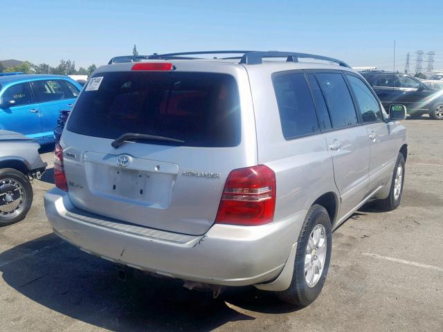 JTEHF21A120049307 - 2002 TOYOTA HIGHLANDER SILVER photo 4