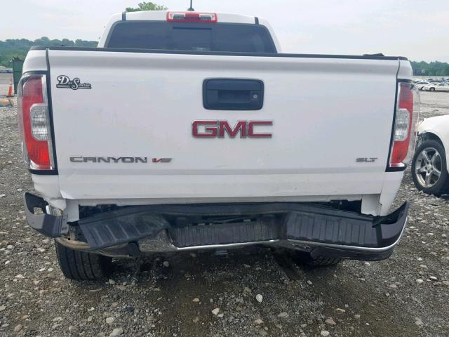 1GTG6DEN4H1227724 - 2017 GMC CANYON SLT WHITE photo 9