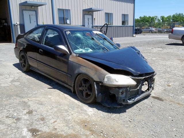 1HGEJ6125YL007317 - 2000 HONDA CIVIC DX BLACK photo 1