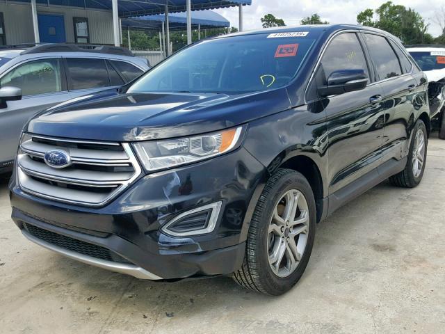 2FMTK3K95FBB15152 - 2015 FORD EDGE TITAN BLACK photo 2