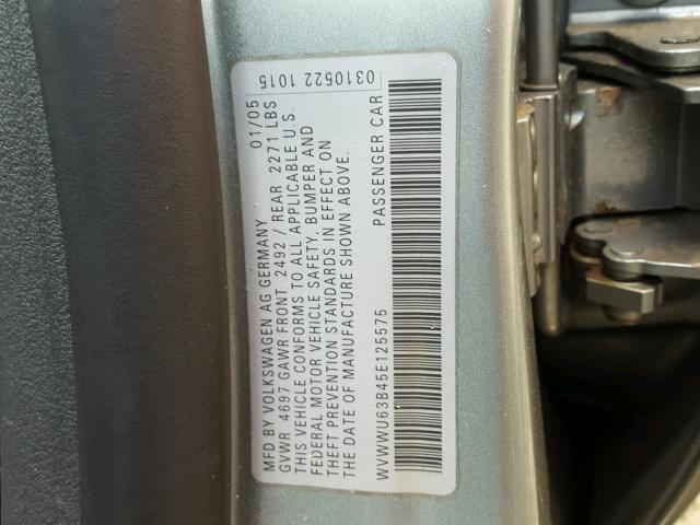 WVWWU63B45E125575 - 2005 VOLKSWAGEN PASSAT GLX 绿色 照片 10