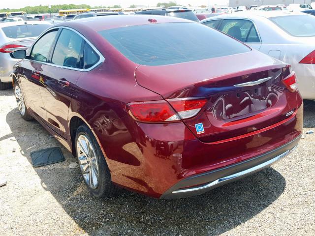 1C3CCCAB4GN155609 - 2016 CHRYSLER 200 LIMITE MAROON photo 3