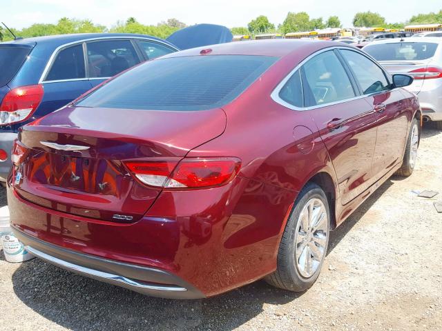 1C3CCCAB4GN155609 - 2016 CHRYSLER 200 LIMITE MAROON photo 4